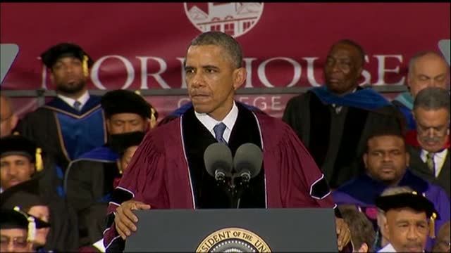 News video: Obama Exhorts Good Deeds by Morehouse Graduates
